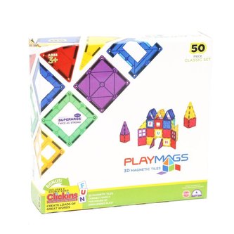 Magnetická stavebnice sada 50 KS PLAYMAGS PLM152