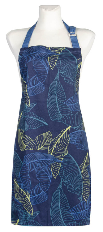 Kuchyňská bavlněná zástěra BANANA JUNGLE, modrá,  60x75 cm Essex, 100% bavlna