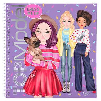 Kreativní sešit Top Model ASST, Obleč mě | Miju + Candy + Nyela | se samolepkami | 0410452_G