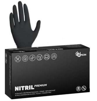 Rukavice jednorázové nitrilové nepudrované PREMIUM XL, černé