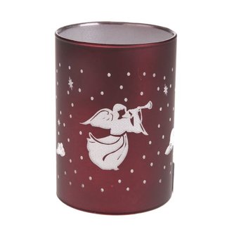 Skleněný svícen s LED světlem, 0/72