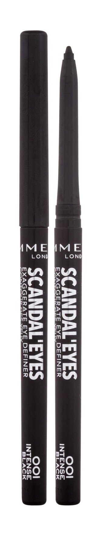 Rimmel London Scandal Eyes Tužka na oči Exaggerate Eye Definer 0,35 g 001 Intense Black pro ženy