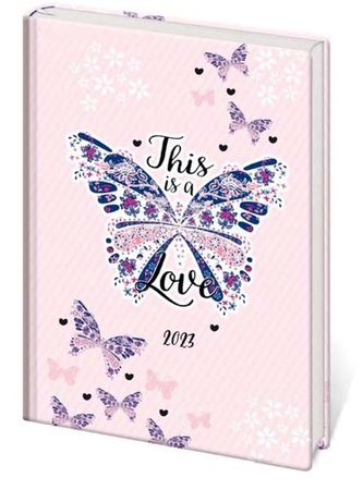 Diář 2023 A5 LYRA denní Butterfly