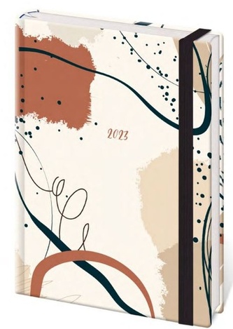 Diář 2023 A6 LYRA týdenní s gumičkou Elegant