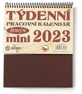 Pracovní Retro mini týdenní 2023 - stolní kalendář