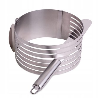 Forma na dort nerez prokrajovací posuvná 15-22cm + nůž  KAMILLE