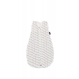 TRÄUMELAND Letní spací pytel Liebmich Tencel Weiß mit grauen Sternen 60 cm