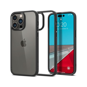 Spigen Crystal Hybrid, matte black - iPhone 14 Pro