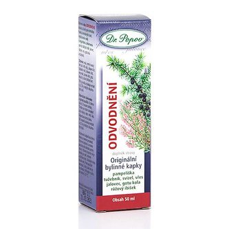 Odvodnenie, originálne bylinné kvapky, 50 ml Dr. Popov