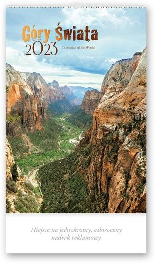 Kalendarz 2023 Ścienny Góry świata Kalendarz 2023 Ścienny Góry świata