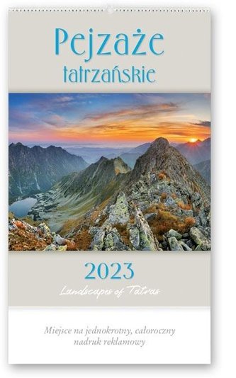 Kalendarz 2023 Ścienny Pejzaże tatrzańskie Kalendarz 2023 Ścienny Pejzaże tatrzańskie