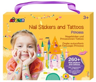Nálepky na nehty a tetování Princezny Nálepky na nehty a tetování Princezny