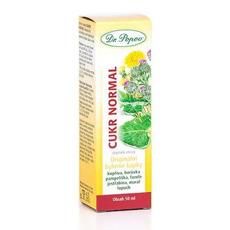 Cukor normal, originálne bylinné kvapky, 50 ml Dr. Popov