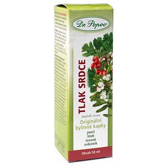 Tlak - srdce, originálne bylinné kvapky, 50 ml Dr. Popov