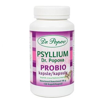 Psyllium dr. Popova PROBIO kapsule, 120 ks Dr. Popov