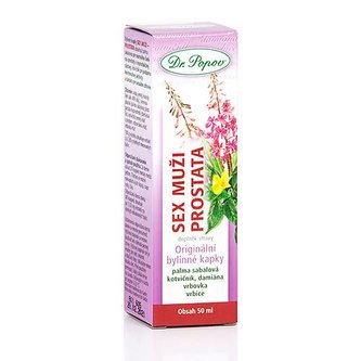 Sex muži - prostata, originálne bylinné kvapky, 50 ml Dr. Popov