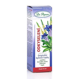 Odkyslenie, originálne bylinné kvapky, 50 ml Dr. Popov