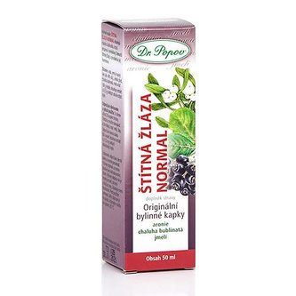 Štítna žľaza normal, originálne bylinné kvapky, 50 ml Dr. Popov