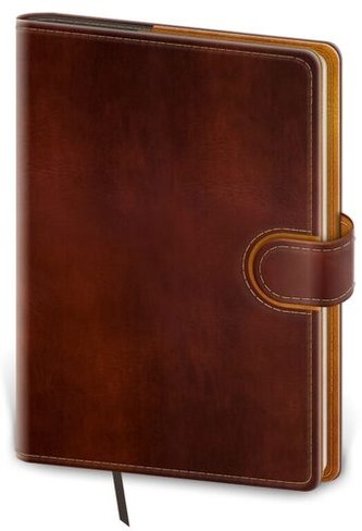 Diář 2023 denní A5 Flip - hnědo/hnědá