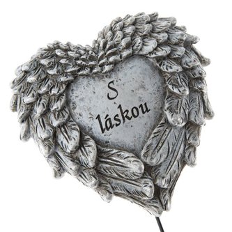 Polyresinové srdce - zápich, 6/96