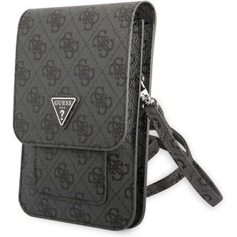 Guess PU 4G Triangle Logo Phone Bag čierne