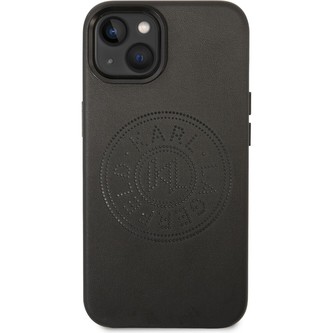 Karl Lagerfeld PU Leather Perforated Logo kryt iPhone 14 černý