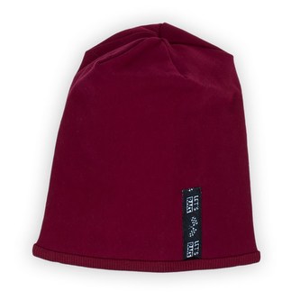 Kojenecká čepička Nicol Races bordó - velikost 92/98