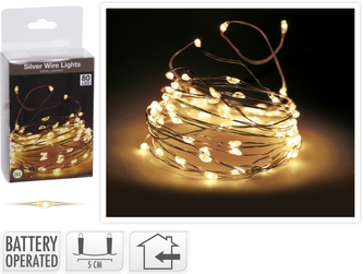Světelný řetěz 400 cm, 80 LED teplé bílé světlo