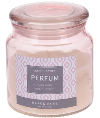 Vonná svíce ve skle 11,2x10,2 cm černá růže