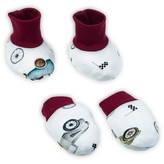 Kojenecký bavlněný set-capáčky a rukavičky Nicol Races - velikost Univerzální