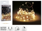 Světelný řetěz 200 cm s časovačem, 40 LED teplé bílé světlo