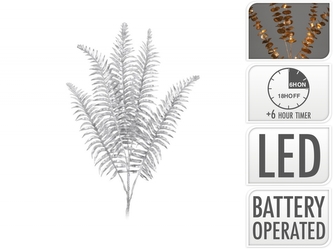 Umělá větvička Kapradí 66 cm, stříbrná