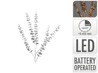 Umělá větvička Eukalyptus 66 cm, stříbrná