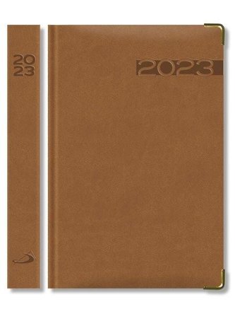 Terminarz 2023 B6 Lux brązowy