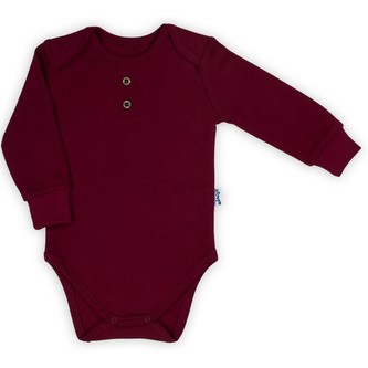 Kojenecké body s dlouhým rukávem Nicol Races bordó - velikost 74 (6-9m)