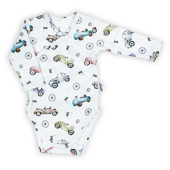 Kojenecké bavlněné body s bočním zapínáním Nicol Races - velikost 62 (3-6m)