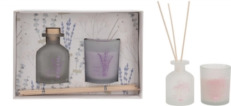 Sada vůní - vonný difuzér a svíčka Lavender