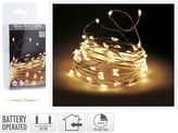 Světelný řetěz 100 cm s časovačem, 20 LED teplé bílé světlo