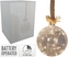 LED skleněná dekorace - koule 10 cm kouřová šedá