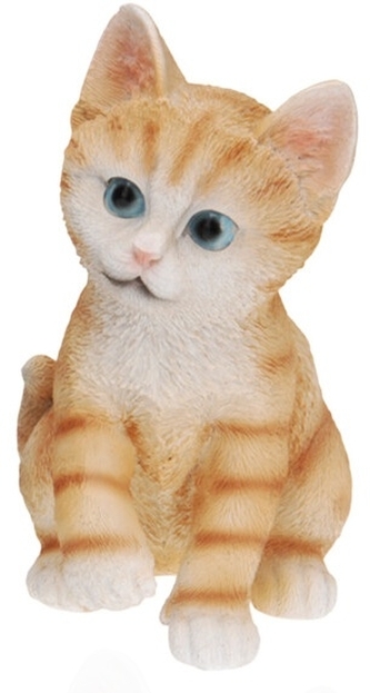 Zrzavá kočka dekorace 19,5x13,5x11,5 cm