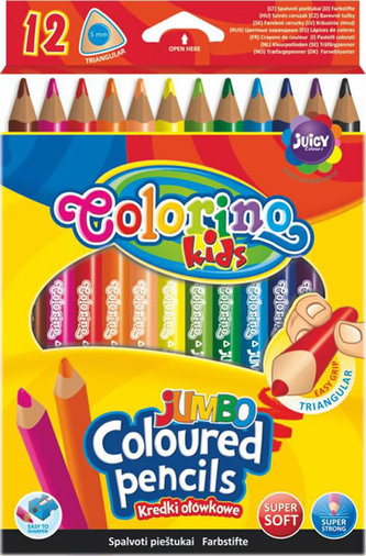 Pastelky trojhranné JUMBO 12 farieb