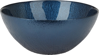 Skleněná mísa modrá 11,5x28 cm