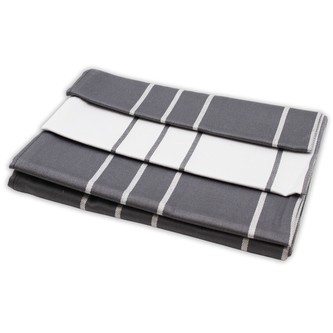 HOME ELEMENTS Set utěrek z egyptské bavlny 50*70 cm, 3 ks, Pruhy šedé