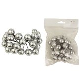 Kulaté dekorace, stříbrné X0527