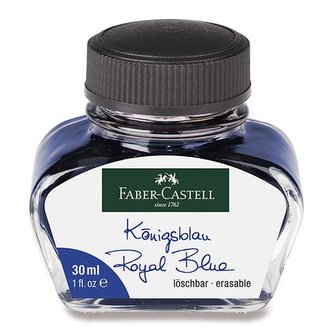 Faber - Castell Atrament v sklenenej fľaštičke - modrý 30 ml