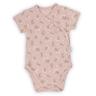 Kojenecké bavlněné body s bočním zapínáním krátky rukáv Nicol Nela - velikost 56 (0-3m)