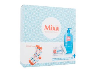 Mixa Hyalurogel denní pleťový krém Hyalurogel Rich Cream 50 ml + tělové mléko Hyalurogel Intensive Hydrating Milk 400 ml + ponožky 1 pár