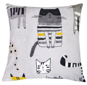 Polštář CATTOS šedá 40x40cm mikrovlákno, ESSEX