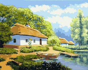 Malowanie po numerach - Wakacje u babci 40x50cm