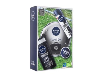 Nivea Men sprchový gel Men Active Clean 250 ml + antiperspirant Men Black & White Invisible Original 150 ml + univerzální krém Men Creme 30 ml